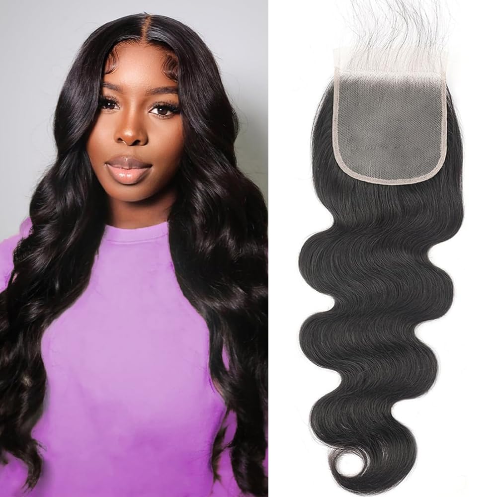 Encharm 5X5 HD Lace Frontal With Baby Hair Free Part 100% Virgin Human Hair Body Wave