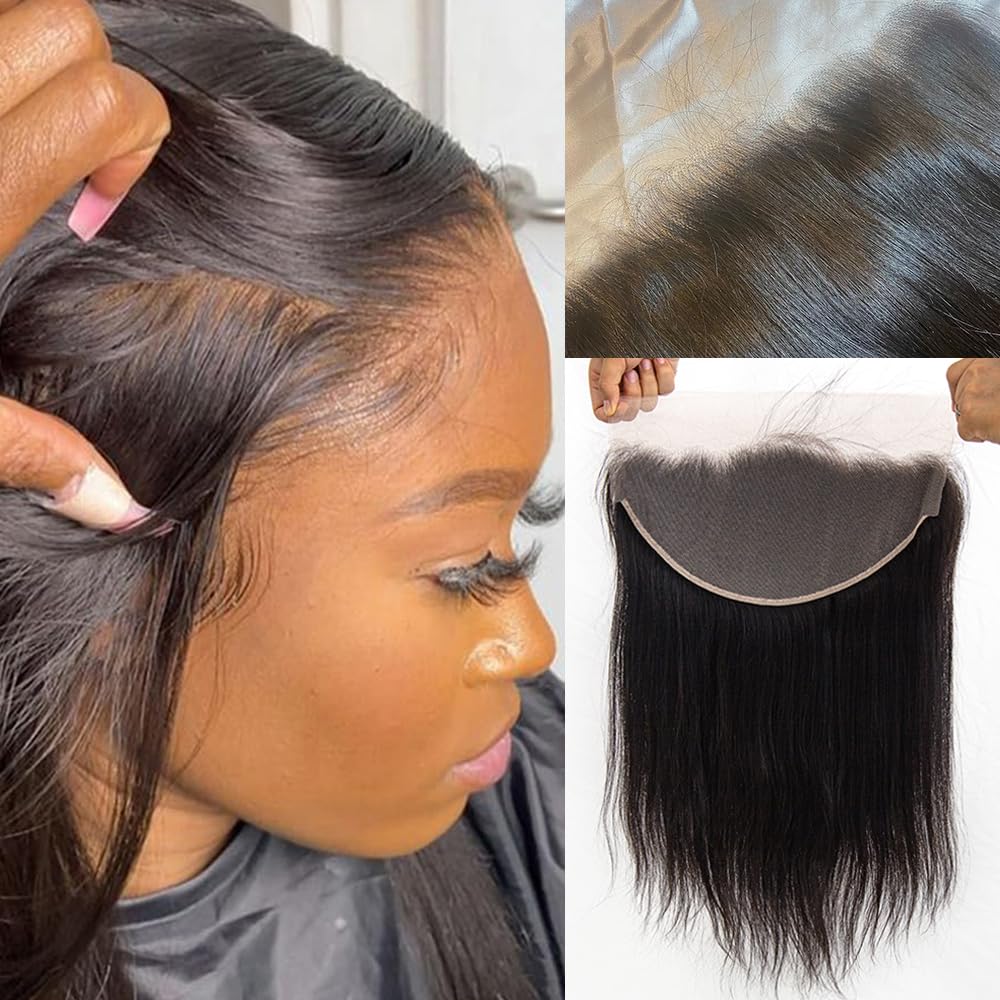Encharm 13X6 HD Lace Frontal Straight With Baby Hair Free Part 100% Virgin Human Hair