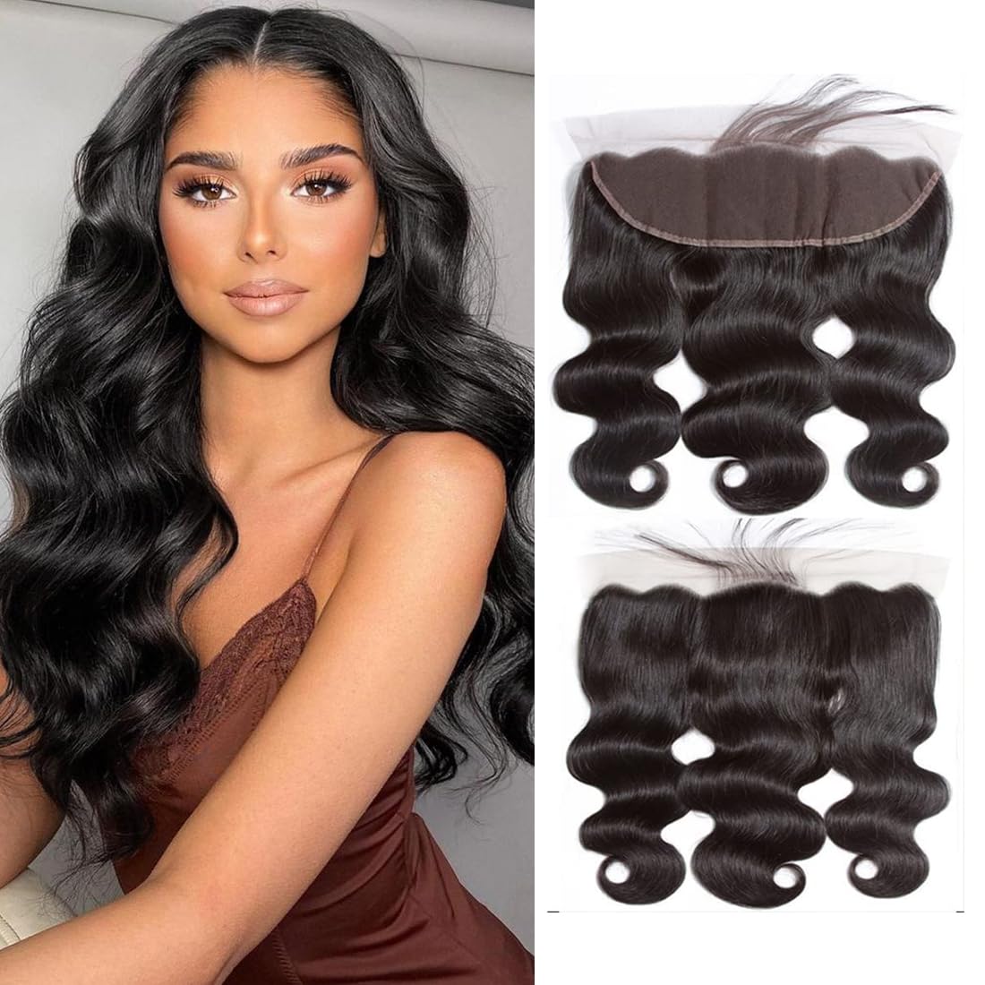 Encharm 13X4 HD Lace Frontal With Baby Hair Free Part 100% Virgin Human Hair Body Wave