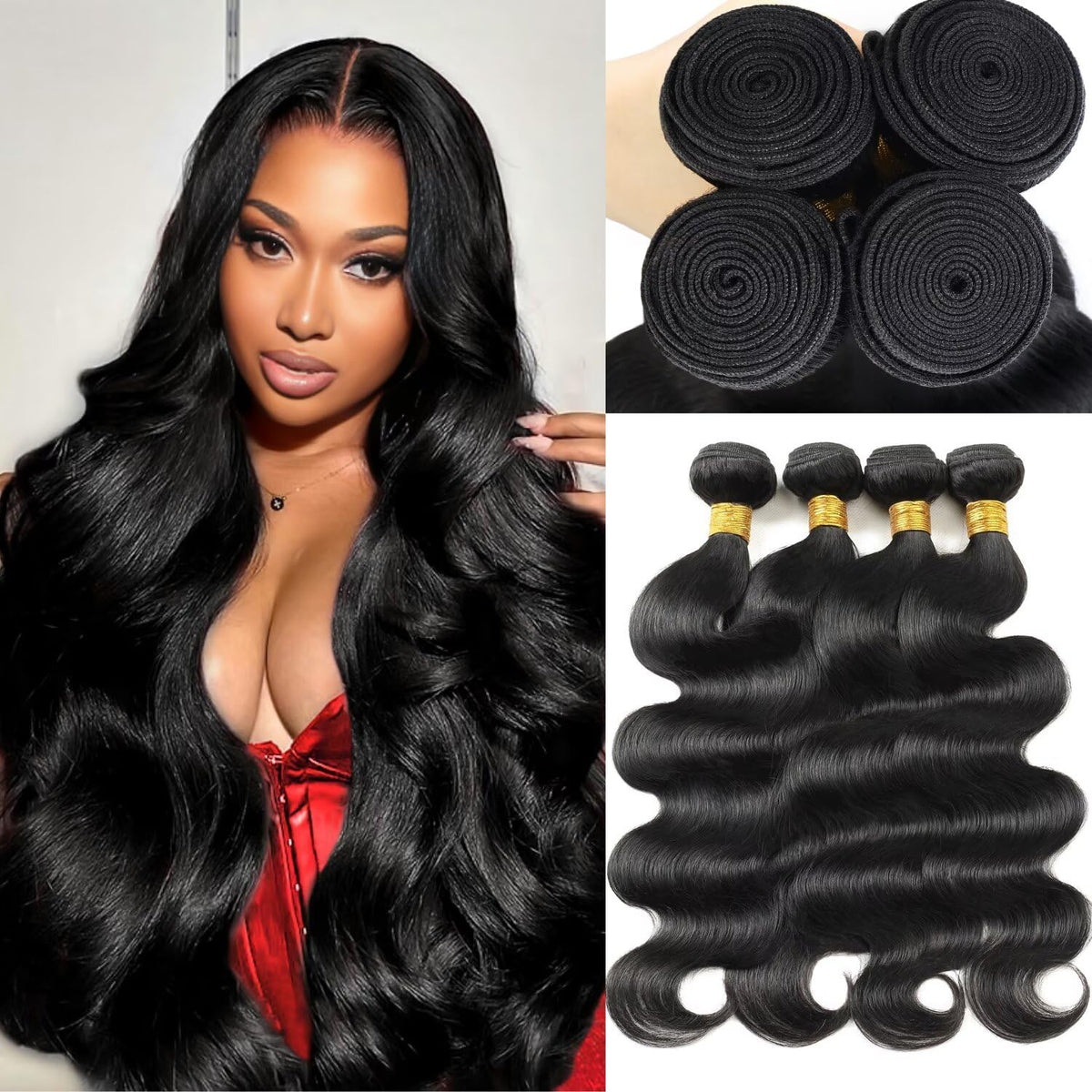 Encharm Body Wave Bundles Human Hair Unprocessed Virgin Hair